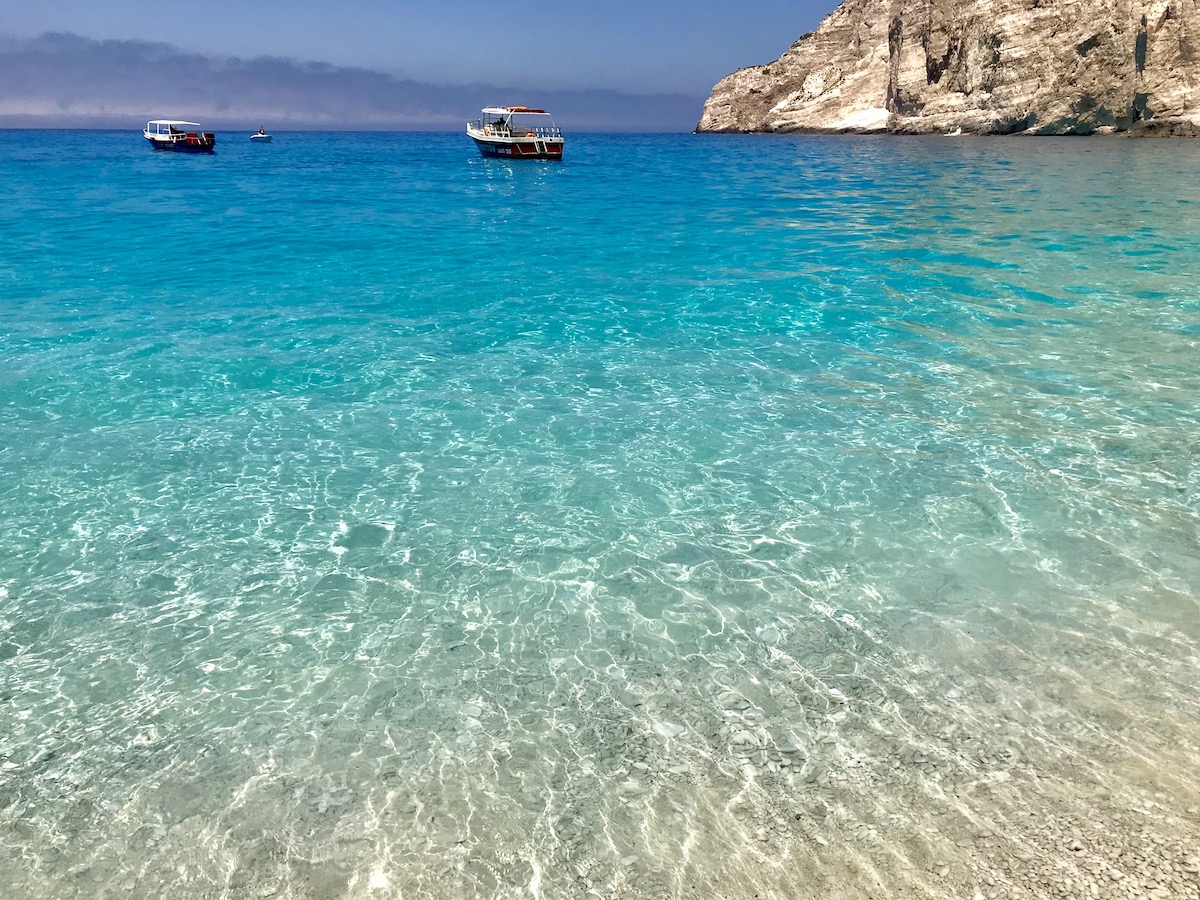 Blauw zeewater Zakynthos